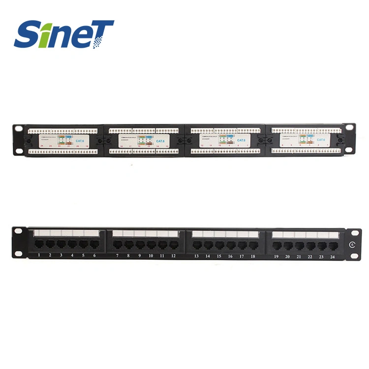 8ports 16 Ports 24ports 48 Ports 110 IDC 19&prime;&prime; UTP Unshielded CAT6 Patch Panel