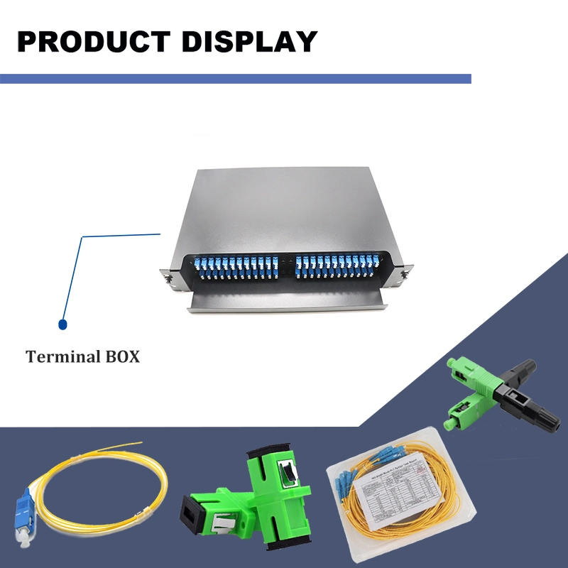 Sliding Rail Rack Mounted Fiber Optic Patch Panel 12, 24, 48, 96 Port Optical Distribution Frame ODF