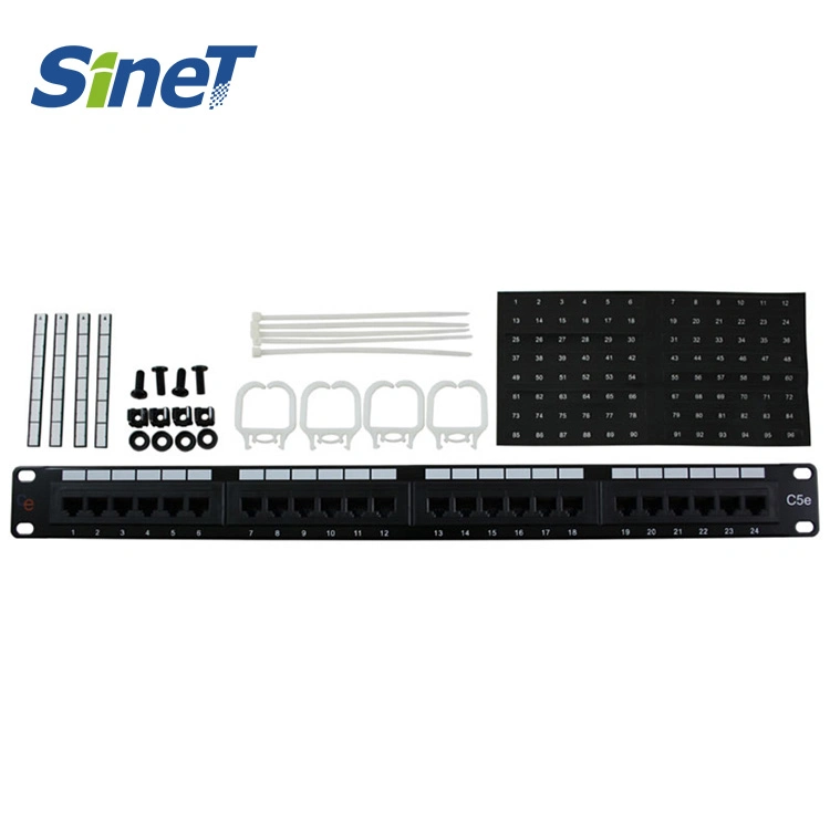 Cat5e CAT6 2u 48 Port Patch Panel 19 Inch for Networking Cabling