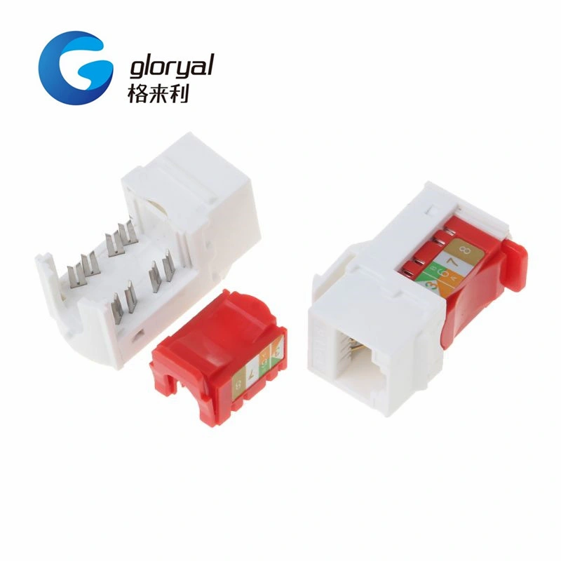 CAT6 Network Module Information Socket RJ45 Connector Adapter Keystone Jacks Modules Tool-Free Connection