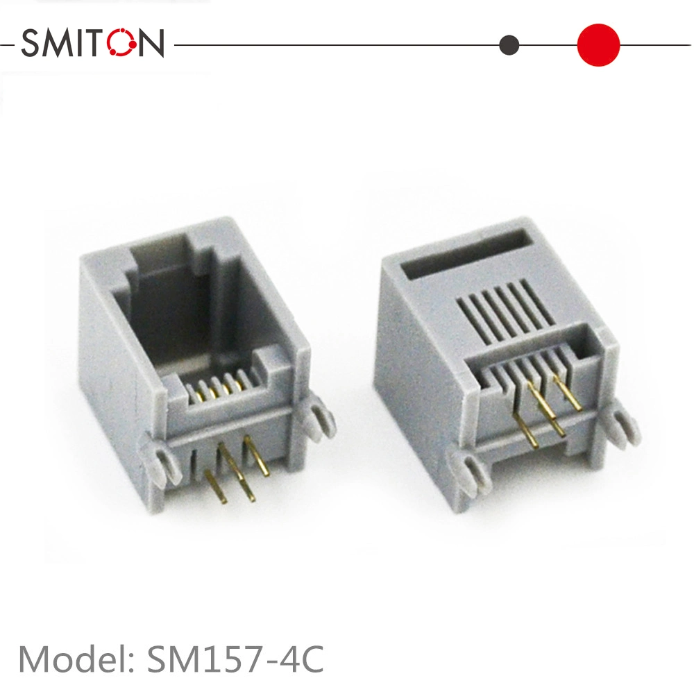 Right Angled Rj12 Rj11 6p6PC 6p4c 6p2c PCB Jack PCB Modular Jacks