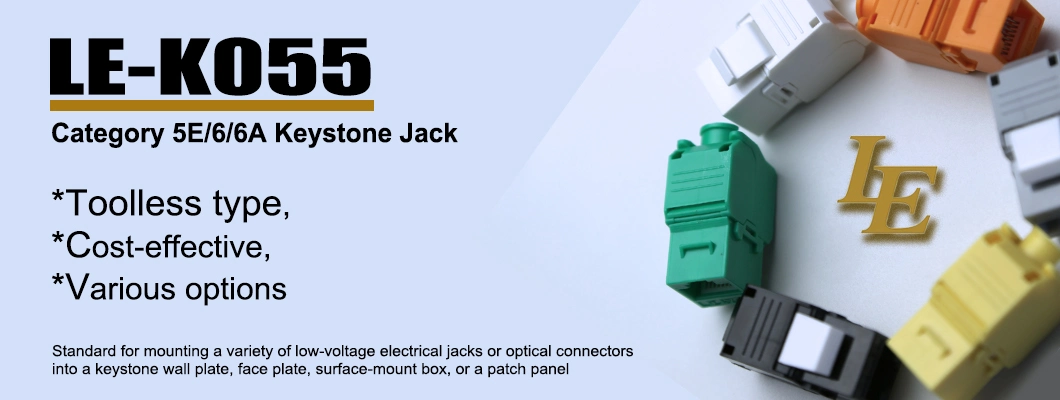 Cat5e CAT6 CAT6A UTP Toolless RJ45 Modular Keystone Jack