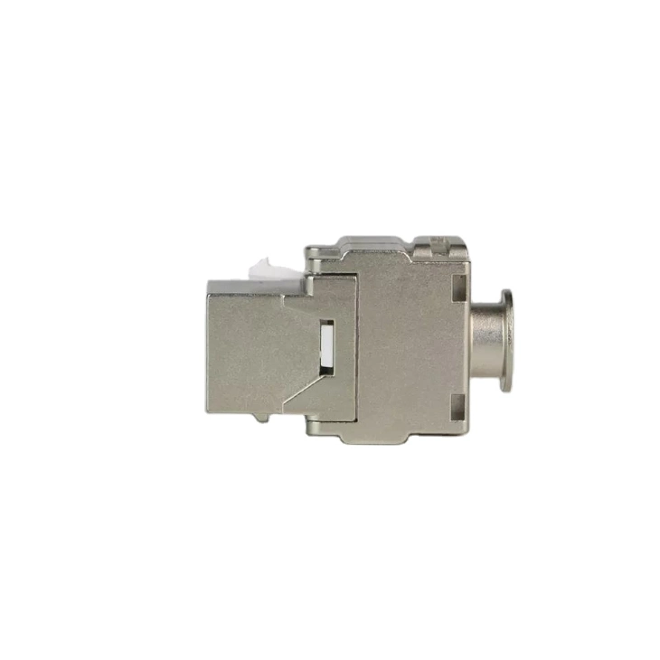 Shielded Network RJ45 CAT6A Keystone Jack FTP 180 Degree Toolless