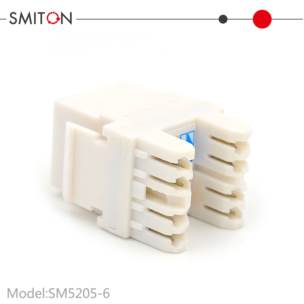 White Color RJ45 Modular Jack CAT6 Keystone Module