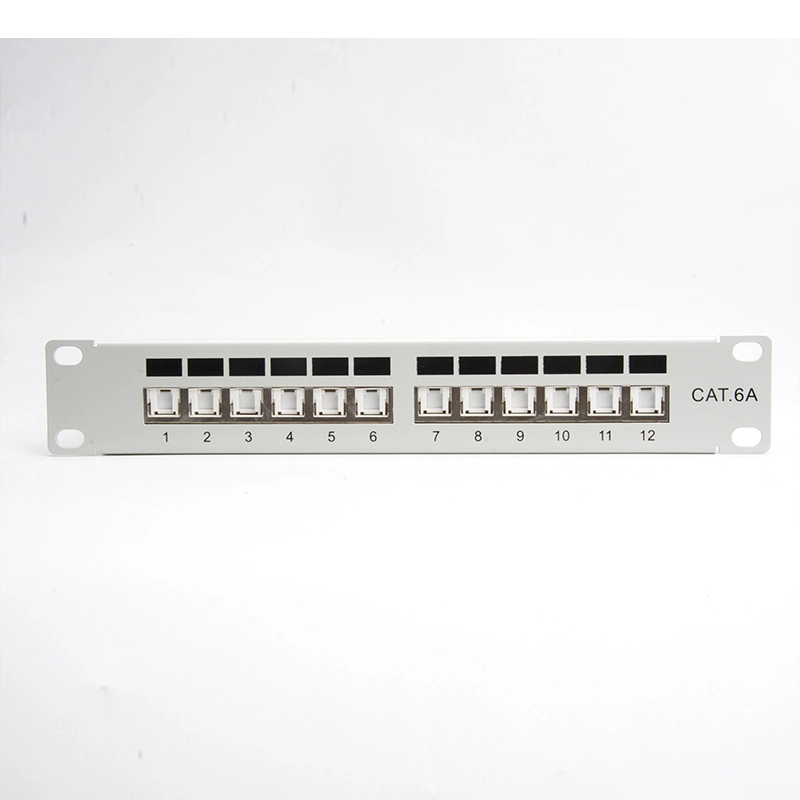 Network CAT6A CAT6 RJ45 12 Port FTP Shield Patch Panel