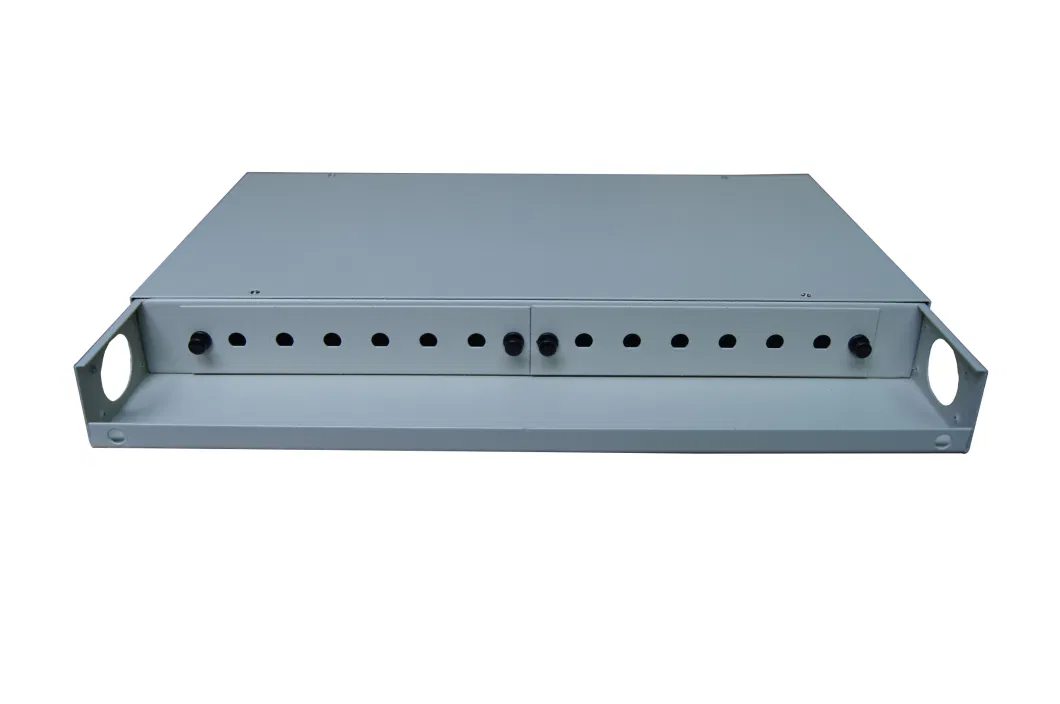 19inch Fixed Rack Mounted 12cores Fiber Optic Patch Panel with Front Door