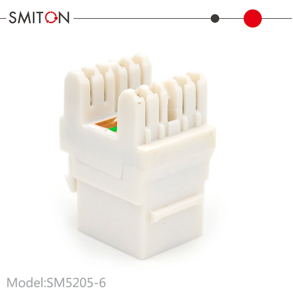 White Color RJ45 Modular Jack CAT6 Keystone Module