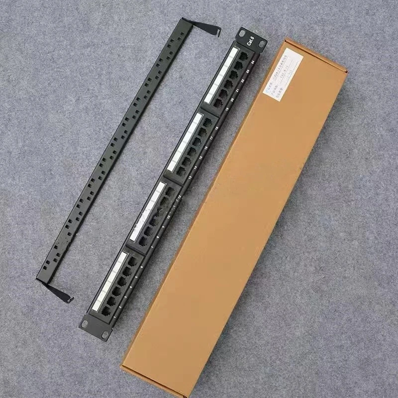 RJ45 Cat5 CAT6 24-Port Key Connector Patch Panel