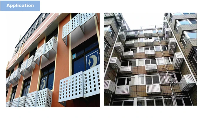 Exterior Air Conditioner Cover Cladding Perforated Aluminium Wall Panels