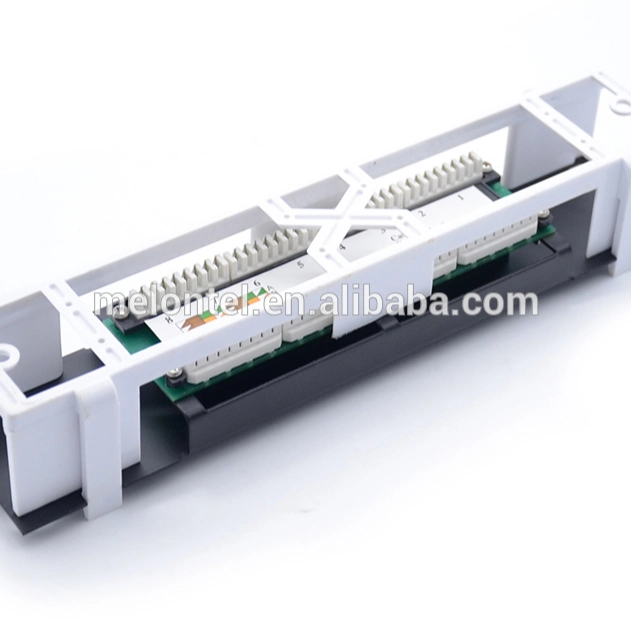 10 Inch 1u 8 Port Wall Mount CAT6 Patch Panel