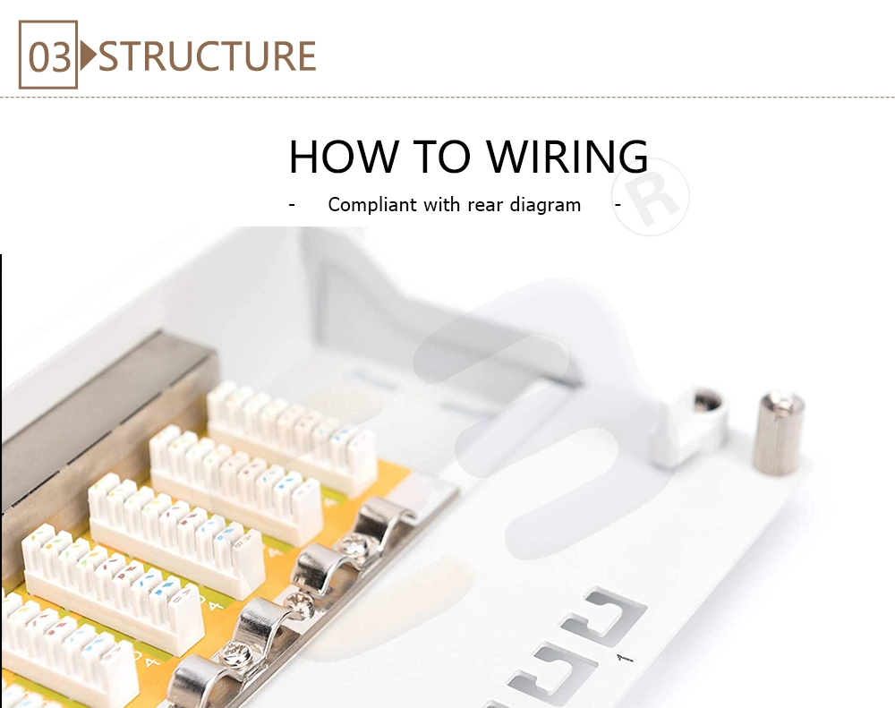 1u CAT6 24 Port UTP RJ45 Server Rack Patch Panel