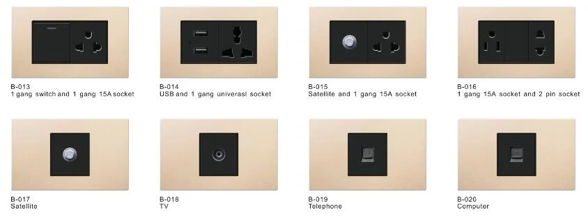 B20 American Standard Alluminum Plate RJ45 Computer Internet LAN Socket