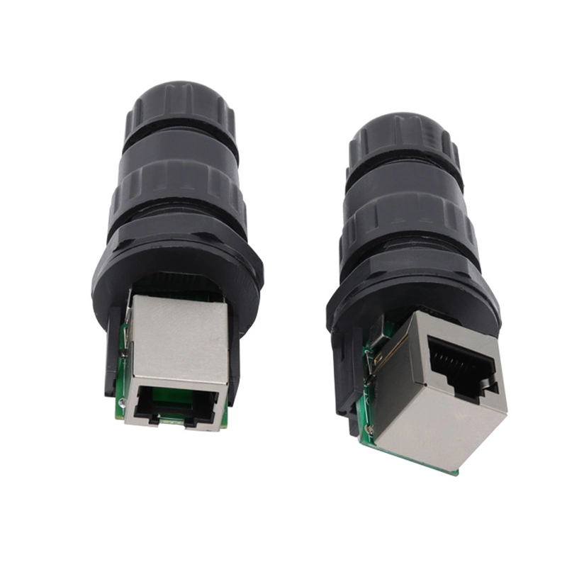 Factory Price Circular IP67 Panel Type RJ45 Socket with Cable Waterproof Connector