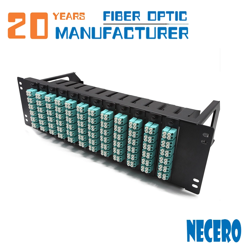 Necero Fiber Optic Factory AMP 256 212 196 144 112 96 72 64 48 42 36 32 24 16 12 10 8 6 4 2 Port 1u 2u 4u 6u 8u 16u Patch Panel