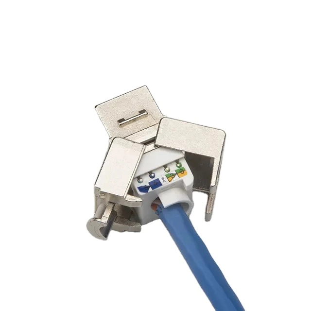 Manufacturer Shielded CAT6A Keystone Jack RJ45 Female Connector Ethernet Cable Keystone