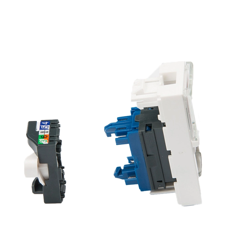 Promotional OEM Rj45 Cat6 45*22.5 French Type UTP Single Keystone Jack