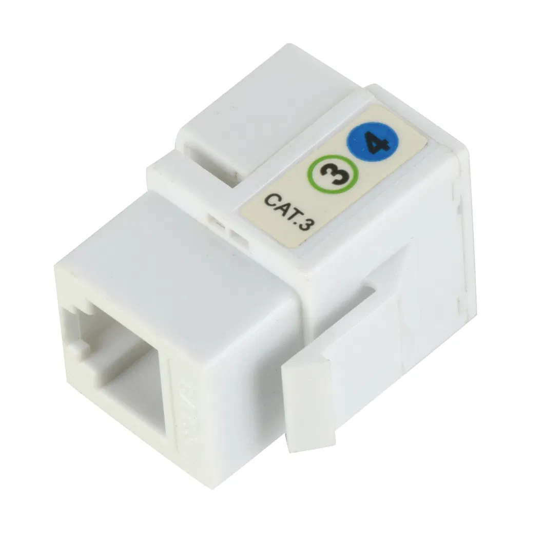 Krone Block 6p4c 90 Degree Cat3 Rj11 Keystone Jack with Colour Code