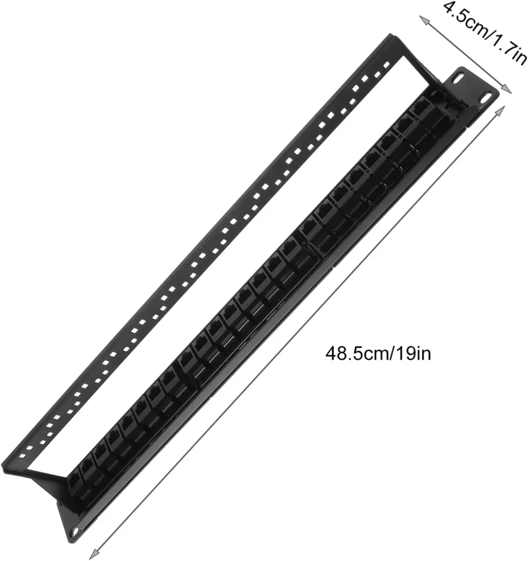 1u 24 Port UTP RJ45 Keystone Jack Blank Patch Panel