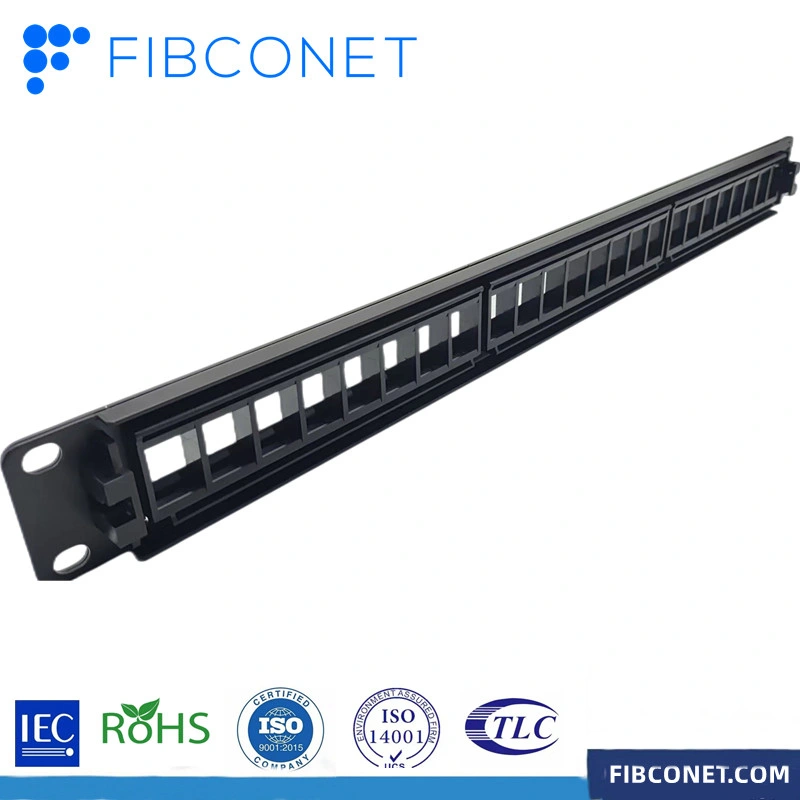 FTTH 24 Cores 1u UTP Cat5CAT6 Network Data Rack Fiber Optic/Optical Patch Panel