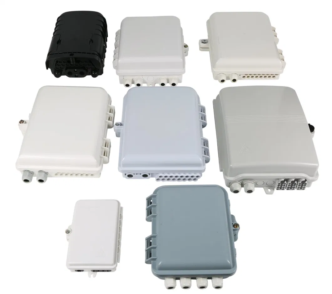 Outdoor 8core 16core 24core Mini Fibre Optic Drop Cable Terminal Box Distribution Box PC ABS Material FTTH Termination Box