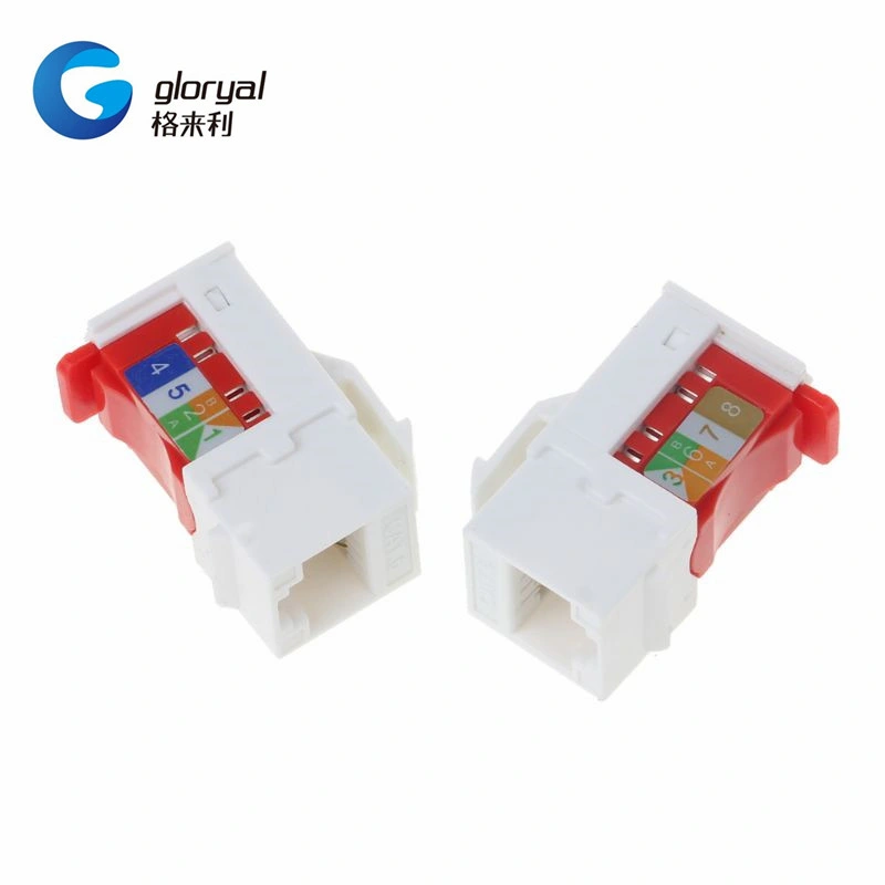 CAT6 Network Module Information Socket RJ45 Connector Adapter Keystone Jacks Modules Tool-Free Connection