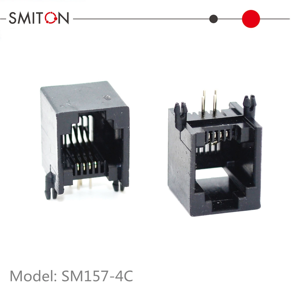 Right Angled Rj12 Rj11 6p6PC 6p4c 6p2c PCB Jack PCB Modular Jacks