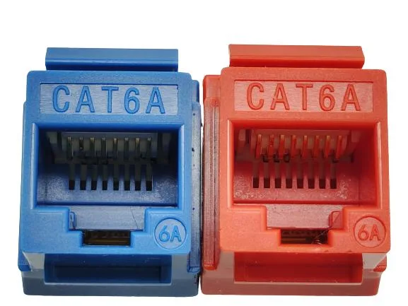 FTTH CAT6 UTP 8p8c ABS 180 Degree RJ45 Keystone