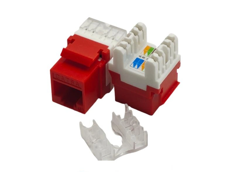 FTTH CAT6 UTP 8p8c ABS 180 Degree RJ45 Keystone