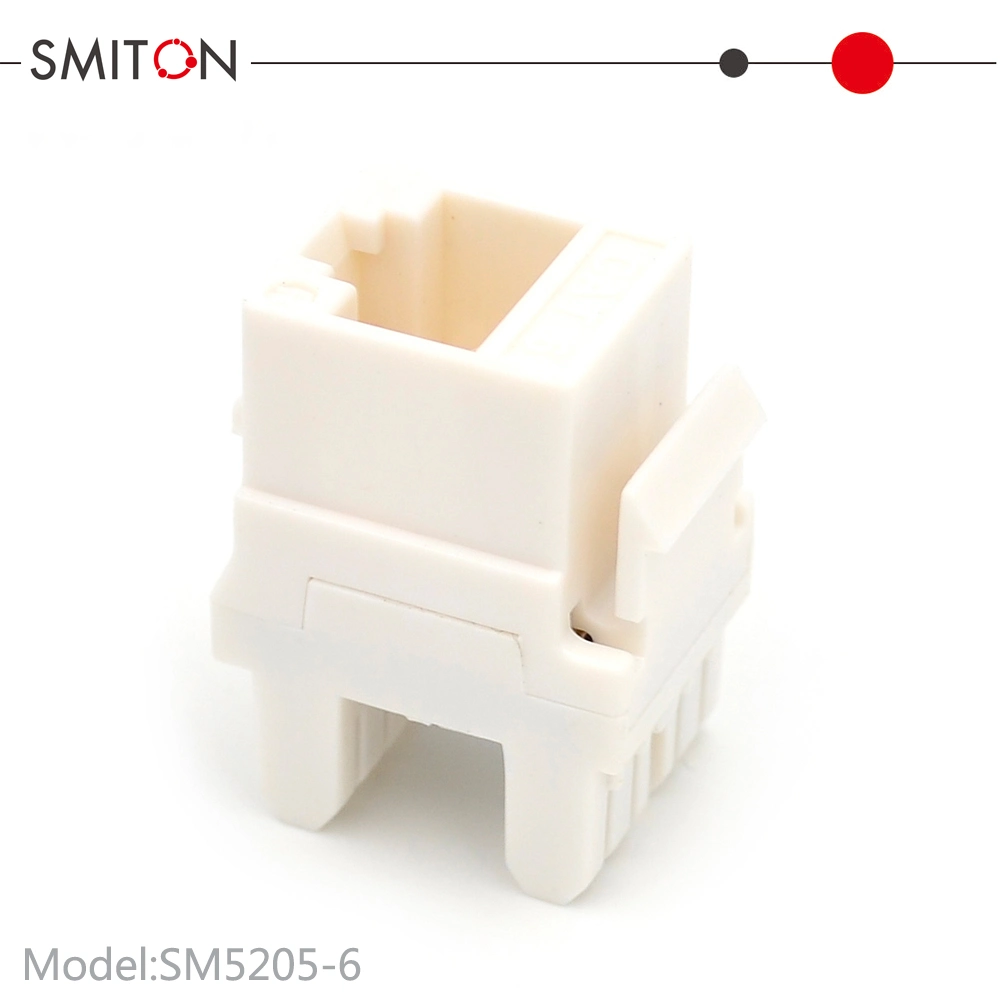 White Color RJ45 Modular Jack CAT6 Keystone Module