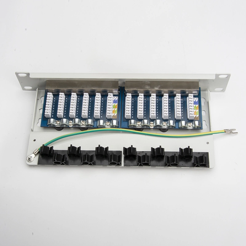 Network CAT6A CAT6 RJ45 12 Port FTP Shield Patch Panel