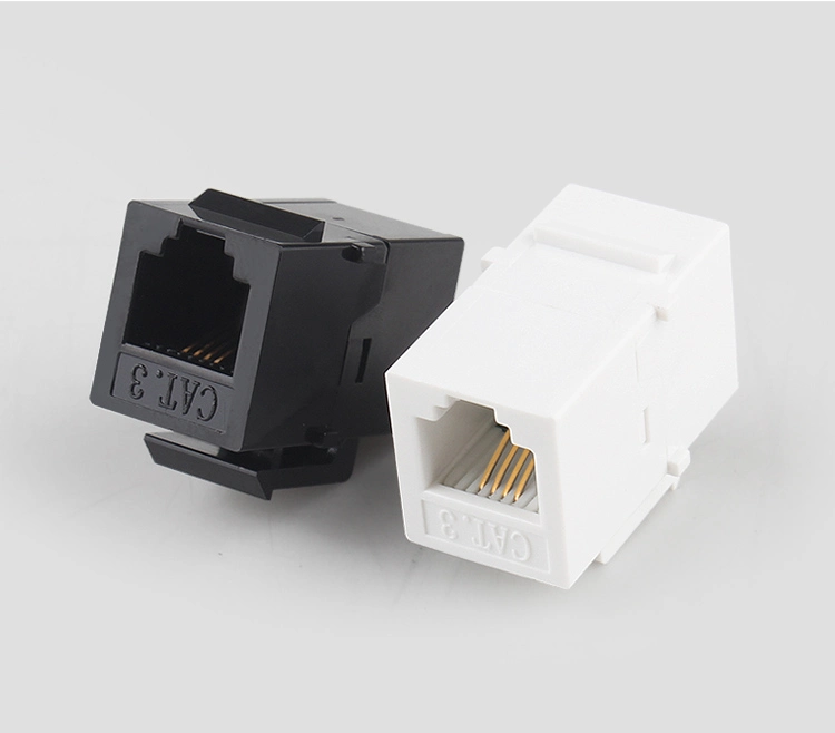 Rj11 Cat3 Phone Jack 180-Degree Rj11 Keystone Module Straight Coupler