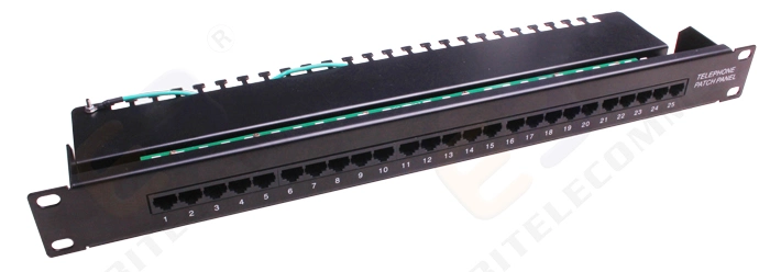 1u Rack Mount 25 Ports Data&Voice Patch Panel