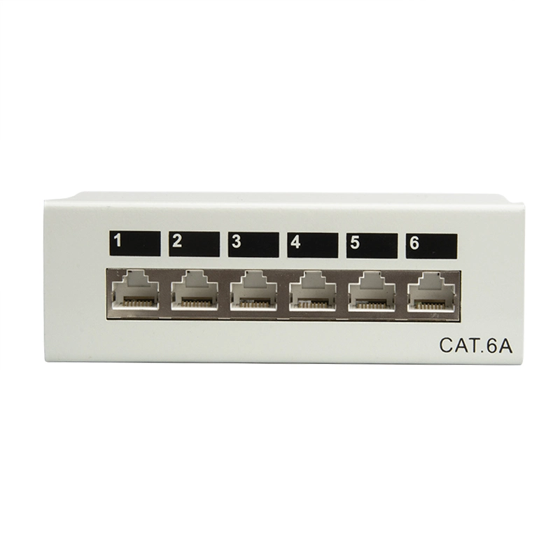 Factory Price CAT6A 6 Port for Keystone Jack Fiber Patch Panel