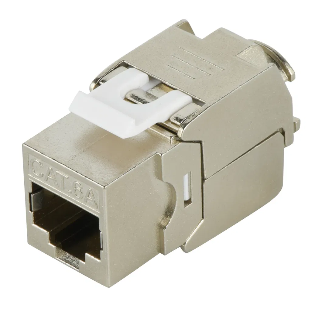 Toolless Shielded RJ45 Keystone Jack for CAT6/CAT6A Networking Cable