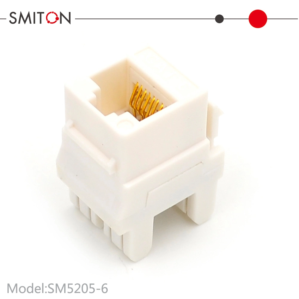 White Color RJ45 Modular Jack CAT6 Keystone Module