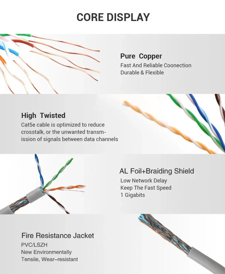 SFTP Certificate Cat5 Cat5e 100% Copper CCA Outdoor Communicate Network Cable