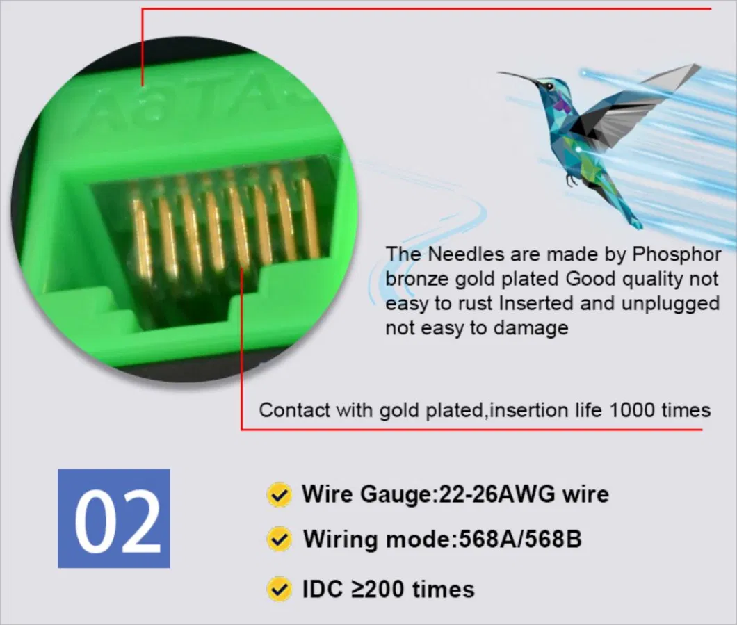 Gcabling CAT6 CAT6A Keystone Insert Modular Jack RJ45 Punch Down Networking UTP 8p8c 568b Outlet Keystone Jack