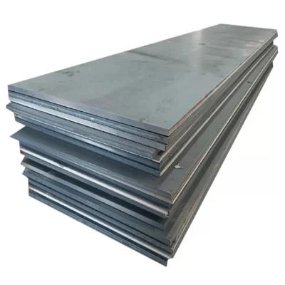  Fábrica de fábricas de China (ASTM A36, SS400, S235, S355, St37, St52, Q235B, Q345B) MS laminado en caliente Chapa de acero al carbono suave para materiales de construcción y construcción