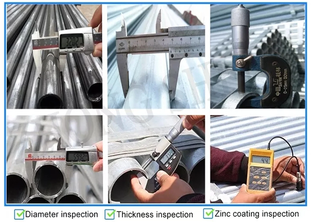 A106 A53 Hot DIP ERW Welded Galvanized Round Steel Tube