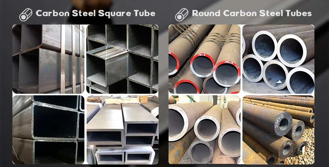 Hot DIP Seamless Mild Carbon Black ERW Square Steel Pipe for Building Material