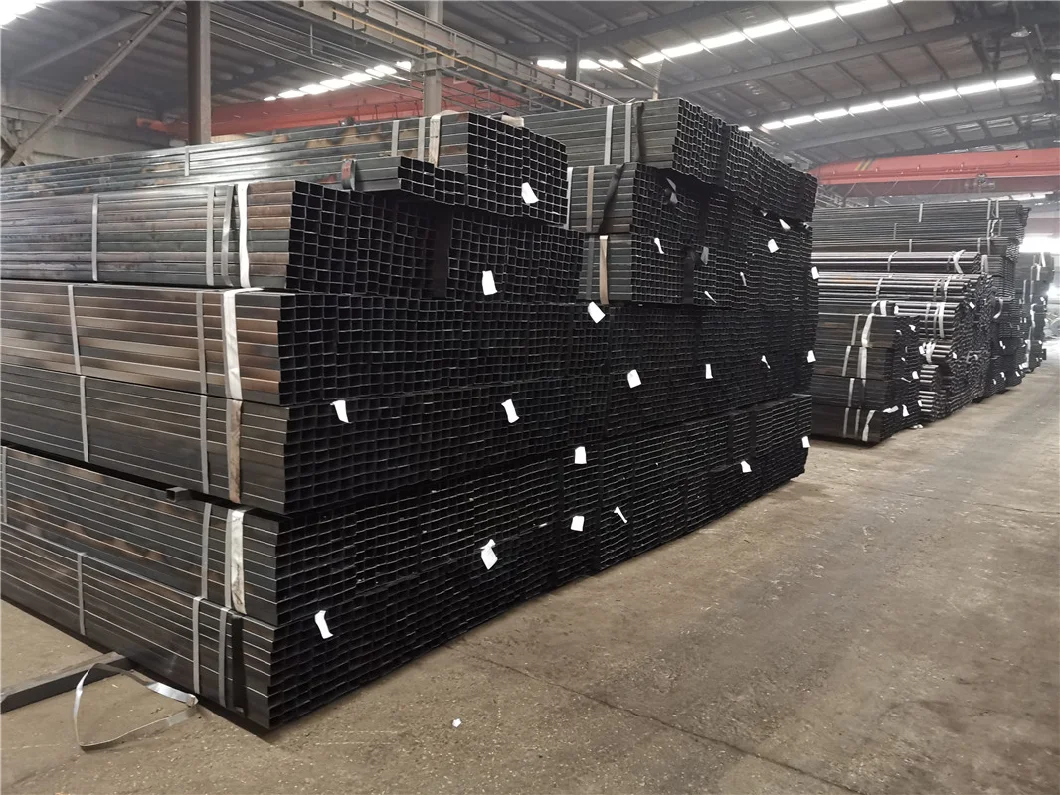 ASTM A500 Q235 S235jr S355jr Cold Rolled / Hot Rolled Black Annealed ERW Welded Hollow Section Square Steel Tube