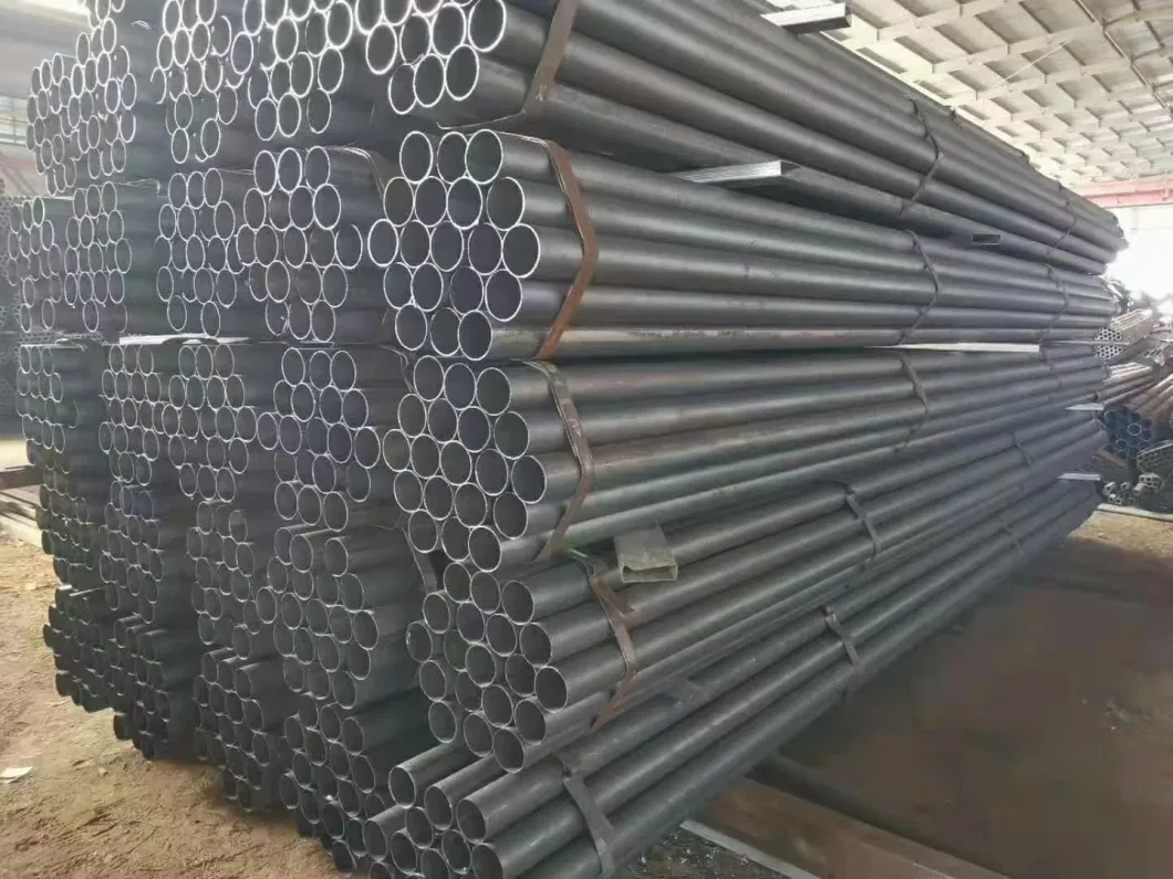 China Manufacturer Straight Seam Electric Black Steel Pipe Sch 10 Butt Weld 90 Round Tube