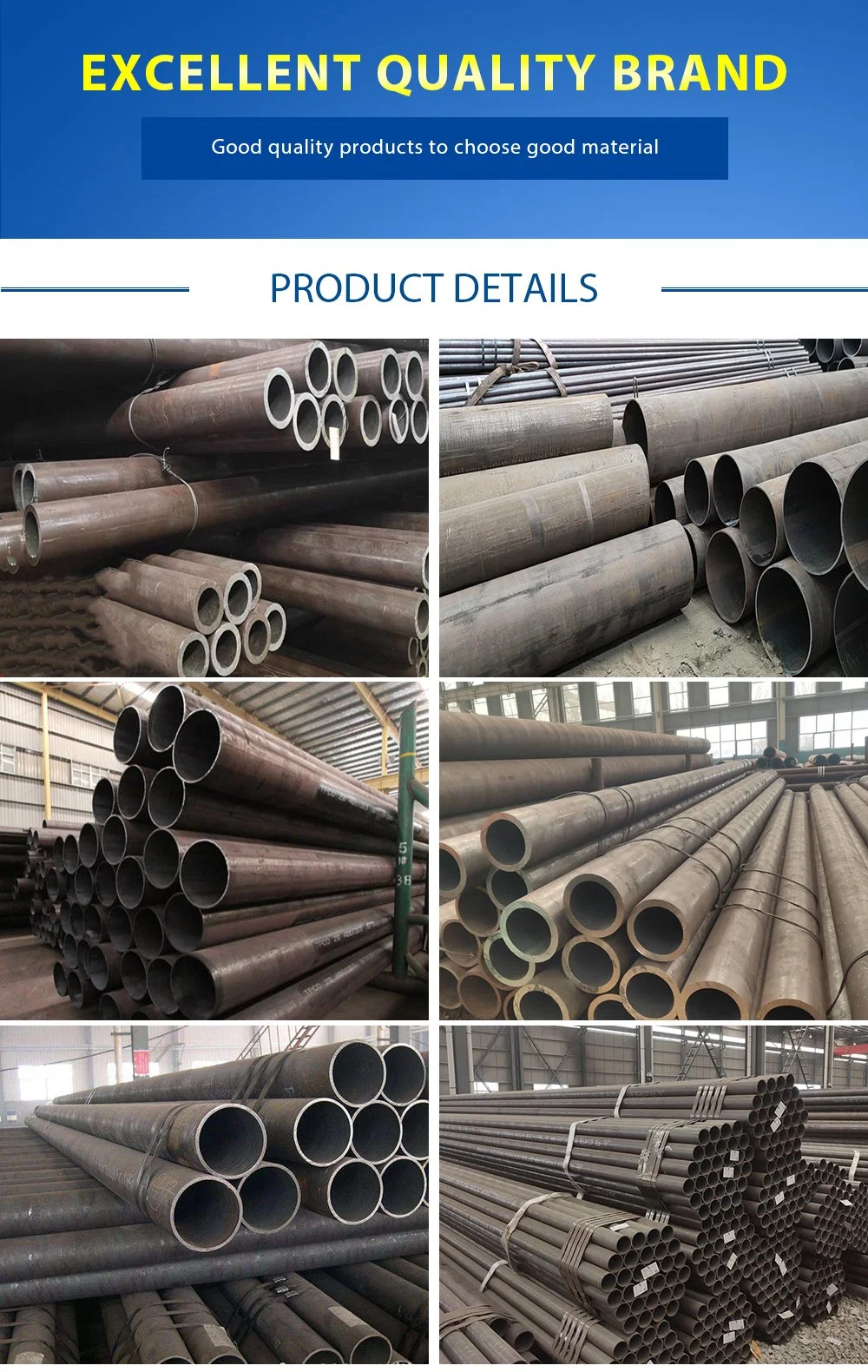 API 5L/2/ASTM A53/A106 Gr. B/JIS DIN/A179/A192/A333 X42/X52/X56 Stainless/Black/Galvanized/Aluminum/Round Square Grooved Seamless/Welded Carbon Steel Tube Pipe