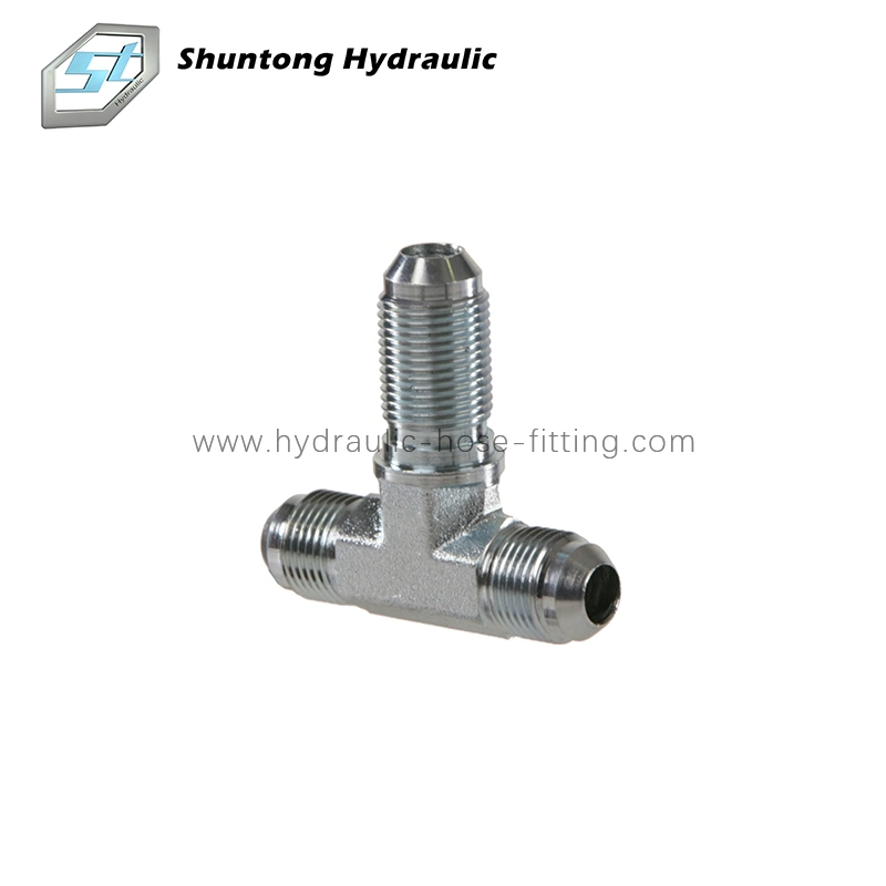 Hydraulic Hose Adaptors Hydraulic Hose Fittings Jic Male 74&deg; Cone Bulkhead Branch Tee Made in China