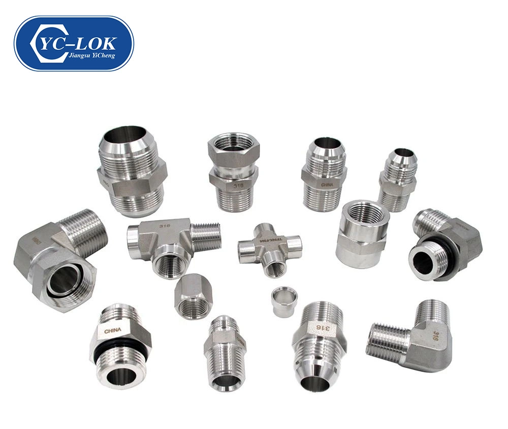 Stainless Steel Female NPT Run Tee Tube Fittings Adapters