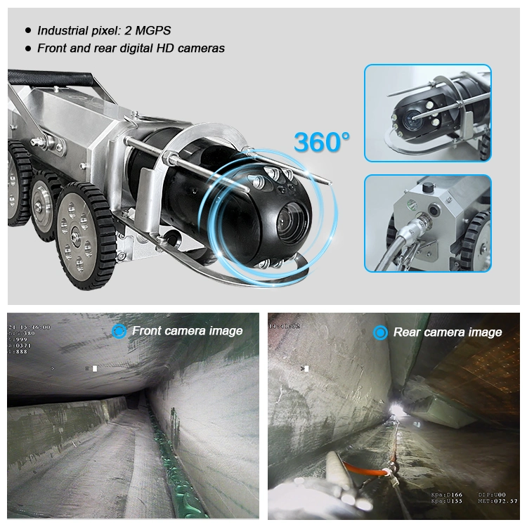 Industrial Pipe Inspection Camera with CCTV Crawler Technology