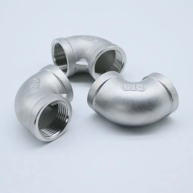 Stainless Steel Pipe Fittings 304 1/4&quot;-4&quot; NPT/BSPT 90 Degree Elbow