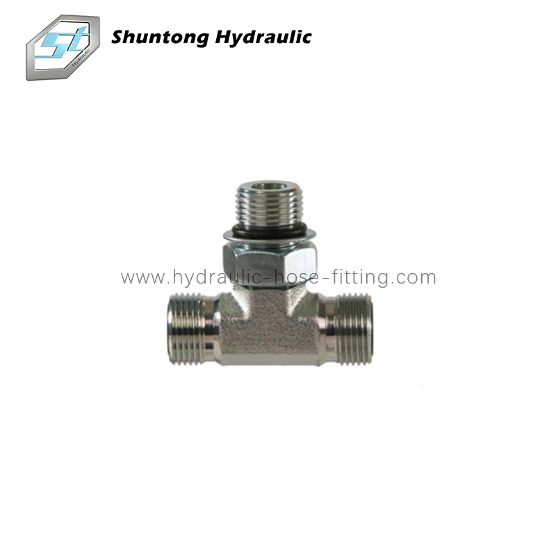 OEM China Price Factory Ningbo Hydraulic Jic Male O-Ring or SAE Male O-Ring Branch Tee Hydraulic Adaptor