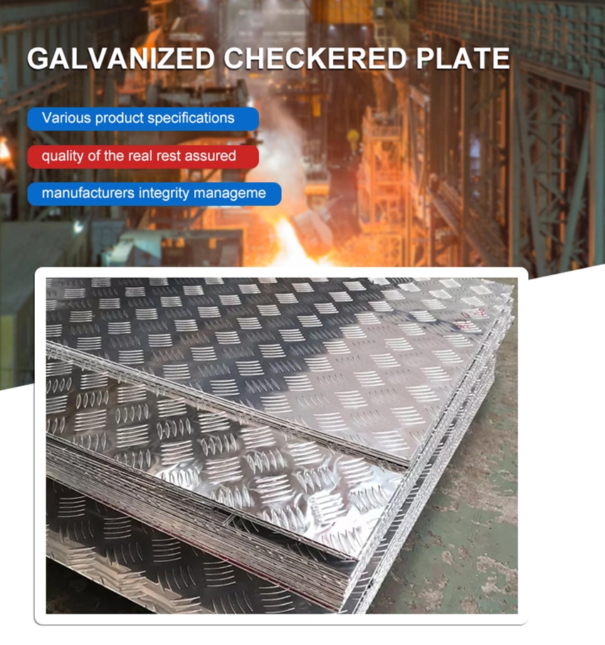 ASTM A36 A283 Grade C Ss400 S235 S355 St37 St52 Q235B Q345b Hot Rolled Ms Mild Chequered Checkered Steel Plate