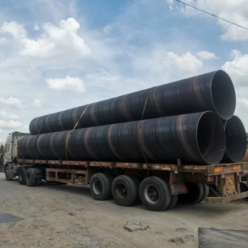 Penstock Pipe API SSAW Carton Anti-Corrosion Welded Carbon Spiral Steel Pipes Large Diameter Tubes ASTM A252 Grade 3 Piling Welded SSAW Spiral Steel Pipes